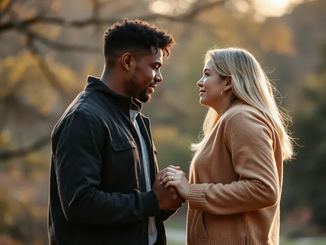 Couple connecting emotionally